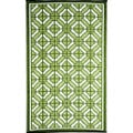 Woven B.B. Begonia 'Bali' Green Recycled Mat (4' x 6')