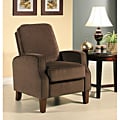 Abbyson Living Camden Dark Brown Microsuede Pushback Recliner