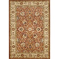 Hand-made Taj Mahal Rust New Zealand Wool Rug (5' x 8')