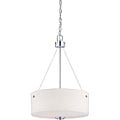 Soho - 3 Light Pendant - Polished Chrome Finish with Satin White Glass