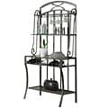 Acme Black Faux Marble Top Baker's Rack
