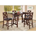 Mocha Veneer Counter Height Dining Table