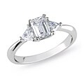 Miadora Platinum 1ct TDW Diamond 3-stone Engagement Ring (G-H, I1-I2)