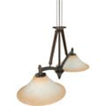 Viceroy 2-light Golden Umber With Burnt Sienna Glass Energy Star Trestle
