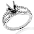 14k White Gold 1/2ct TDW Diamond Semi-mount Engagement Ring (G-H, SI1/SI2)