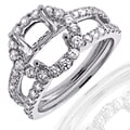 14k White Gold 1ct TDW Diamond Semi-mount Engagement Ring (G-H, SI1/SI2)