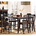 ETHAN HOME Mackenzie 7-piece Country Black Dining Table Set