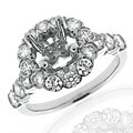 14k White Gold 1 2/5ct TDW Diamond Semi-mount Engagement Ring (G-H, SI1/SI2)