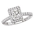 14k White Gold 1/3ct TDW Diamond Halo Engagement Ring (G/H, SI1-SI2)