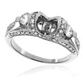 14k White Gold 5/8ct TDW Diamond Semi-mount Engagement Ring (G-H, SI1/SI2)