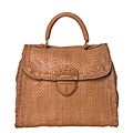 Prada Woven Leather Madras Handbag