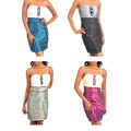 Stanzino Women's Spaghetti Strap Contrast Dress with Stone Embellishment