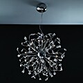 Joshua Marshal Home Collection Modern 48-light Chrome Crystal Encompassed Adjustable Hanging Pendant