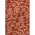 Milan Russet Floral Indoor/Outdoor Rug (3'6 x 5'6)