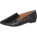 Modesta by Beston Women's 'Mika-02' Black Glitter Flats
