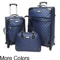 Beverly Hills Country Club BH4800 3-piece Quilted Spinner Luggage Set