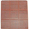 Rubber-Cal Dura-Chef Interlocking Anti-Fatigue 0.625-inch Thick 3 x 3 Red Anti Slip Mat