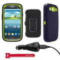 OtterBox Defender Protective Case for Samsung Galaxy S3 S III i9300 - Atomic With Car Charger, Velcro Tie