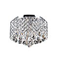 Nerisa Chrome Crystal Flush Mount Chandelier