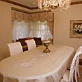 Prestige Roman Two-tone Embroidered Formal Tablecloth 72 x 126 inch