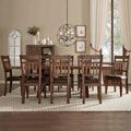 Inverness Warm Oak Turnbuckle 9-piece Mission Dining Set