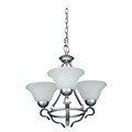 Three Light Satin Nickel Chandelier