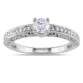 Miadora 14k White Gold 1/2ct TDW Diamond Engagement Ring (G-H, I1-I2)