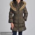 Hawke & Co Women's Ruched inset Waist Puffer Jacket