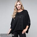 Stanzino Women's Button Front Dolman Shirt