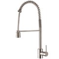 Ruvati RVF1210ST Commercial Style Pullout Spray Stainless Steel Kitchen Faucet