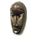 Boule Sese Wood, Brass Mask (Ghana)