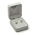 DaVonna 14k Yellow Gold Cultured Akoya Pearl Earrings (7-7.5 mm)