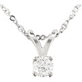 Miadora 14k Gold 1/10ct TDW Diamond Solitaire Necklace (H-I, I1-I2)