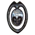 Hand-carved Black/Gray Sesse-wood Lovers Heart Mask (Made in Ghana)