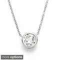 14k Gold 1/3ct TDW Bezel-set Diamond Necklace (H-I, I1-I2)