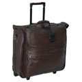 Amerileather Cowhide Leather Chestnut Brown 22 Inch Rolling Garment Bag