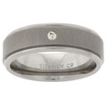 Men's Titanium Diamond Wedding Band (6.8 mm)