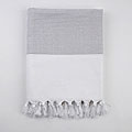 Turkish Grey Stripe Fouta Towel