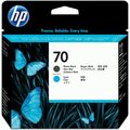 HP No. 70 Matte Black and Cyan Printhead