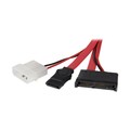 StarTech.com 12in Micro SATA to SATA with LP4 Power Cable Adapter