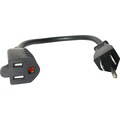 StarTech.com 12in Power Cord Extension - NEMA 5-15R to NEMA 5-15P - 5