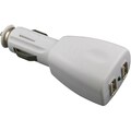 eForCity 2-Port USB Car Charger Adapter, White