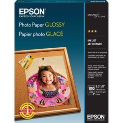 Epson Glossy Photo Paper (8.5 x 11-inch, 100 Sheets)