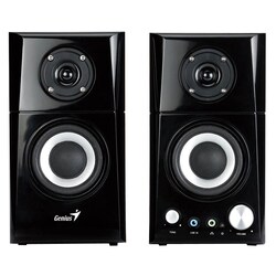 Genius SP-HF500A 2.0 Speaker System - Black, Wood