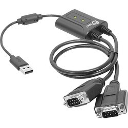 SIIG 2-Port USB to RS-232 Serial Adapter Cable