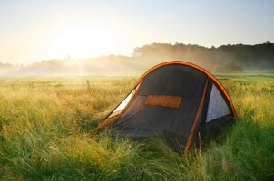One man tent in the wild