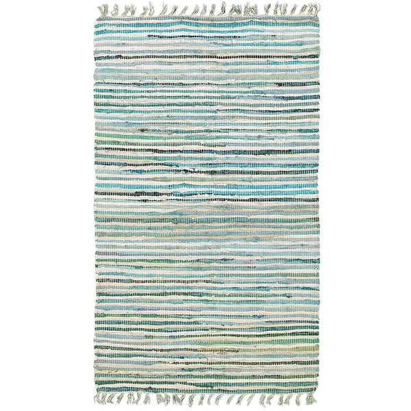 Hand woven Jute/ Chenille Accent Eleanor Accent Rug Blue Rug (26 X 4