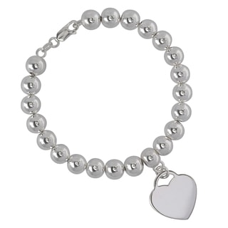 Beaded Sterling Silver Bracelets - Overstock Shopping - The Best Prices ...