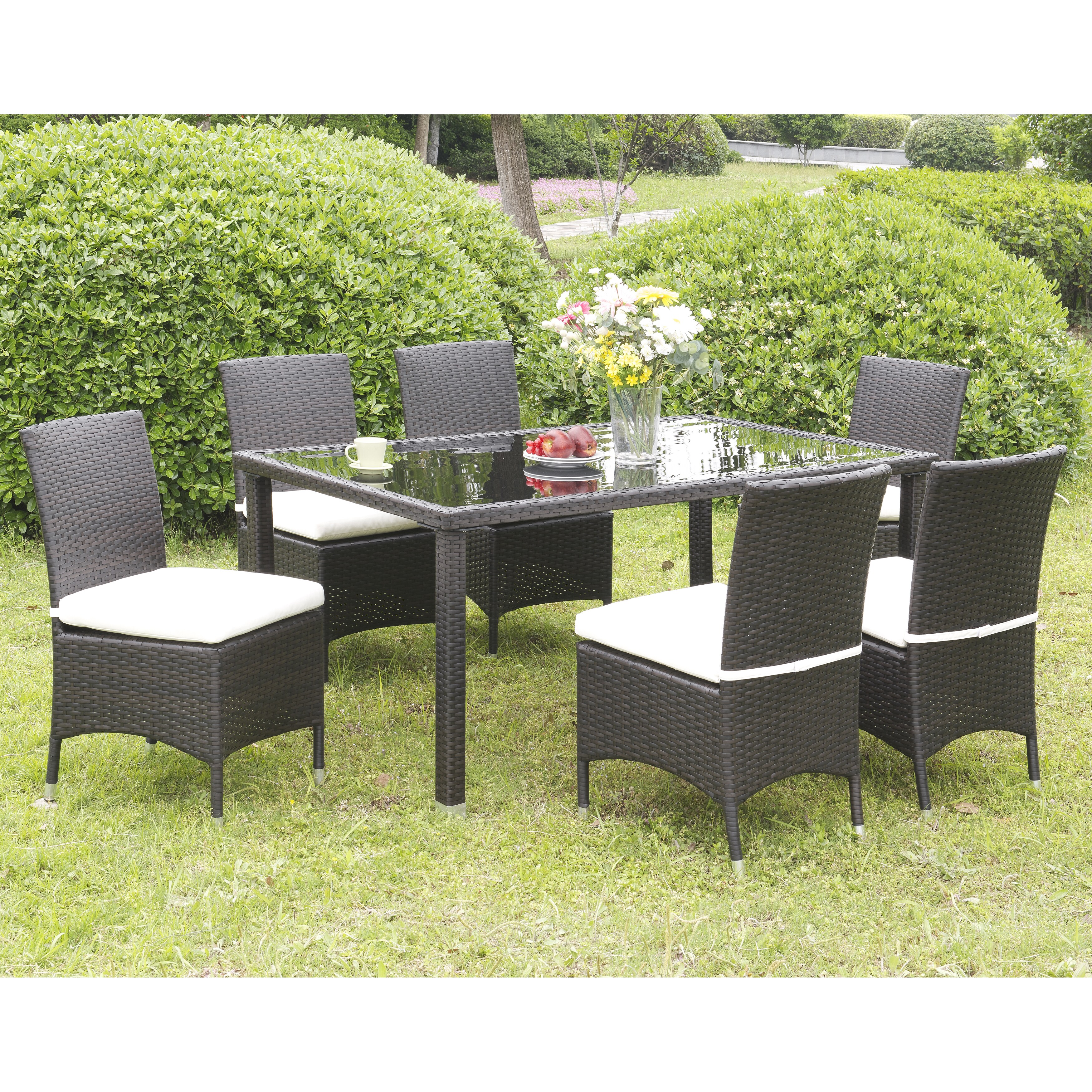 Furniture Of America Mianne Espresso Wicker Inspired Patio Chair Furniture Of America Mianne Espresso Wicker Inspired Patio