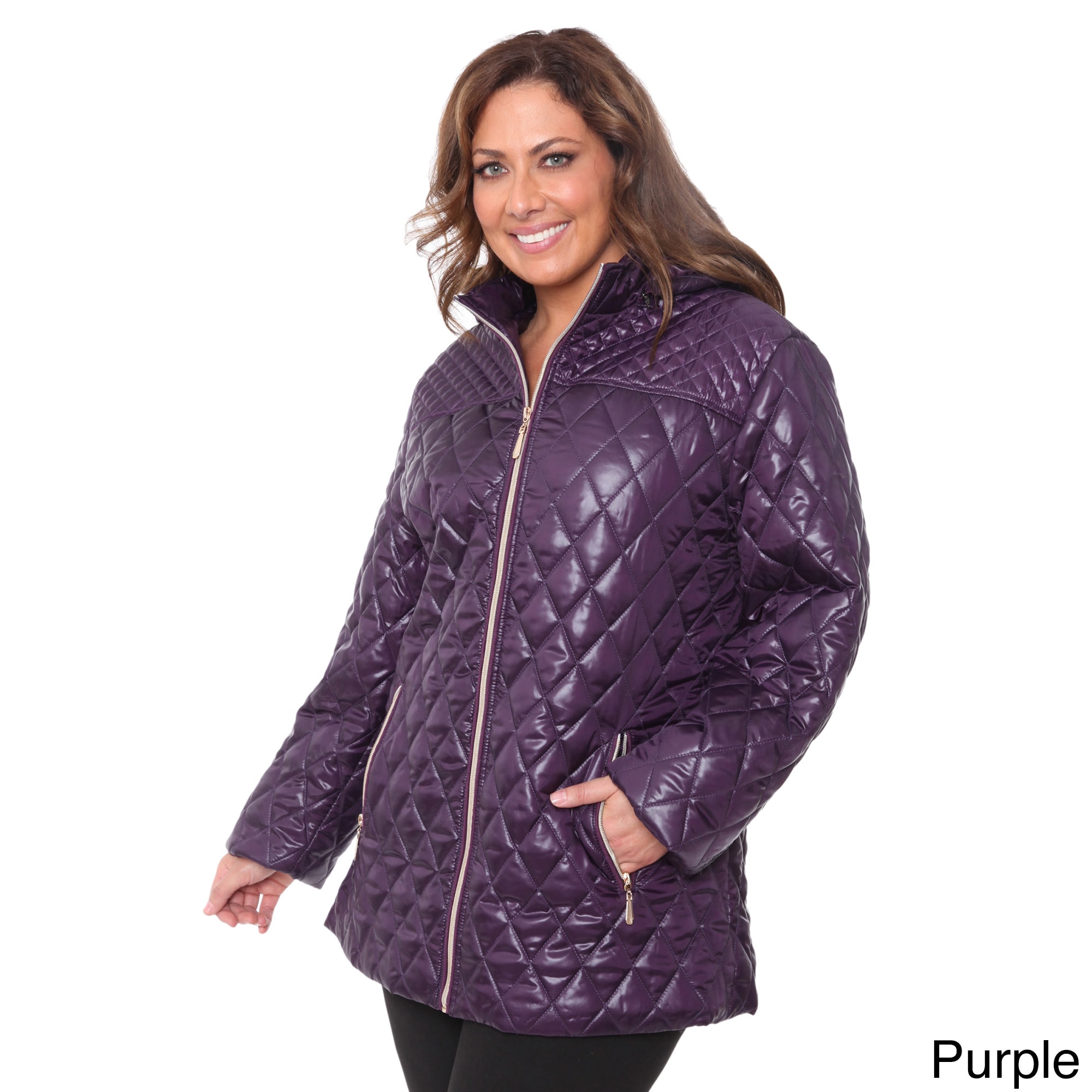 white-mark-women-s-plus-size-puffer-coat-ebay